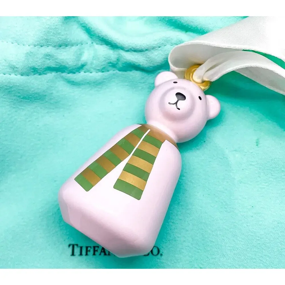 Tiffany & Co. Pink Polar Bear Christmas Ornament Box & Pouch - Replaced Ribbon